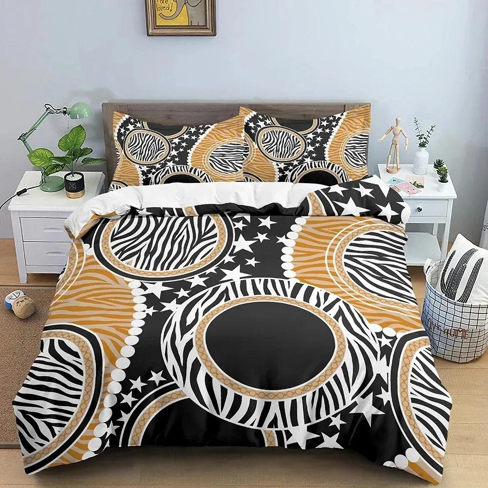 Duvet Cover Chain Pattern Print Bedding Set Adult Bedroom Comforter Set With Pillowcase Personality Queen King Size Quilt Cover