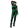 Halloween New Women's Onesie Shot Sexy Red and Green Skin Digital Printing Costume Tights Woman