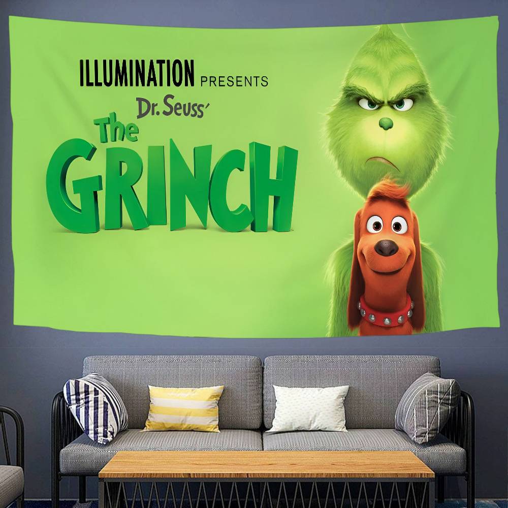 Film The GGrinch CChristmas Cartoon Tapestry Bohemian Wall Tapestries Mandala Home Decor