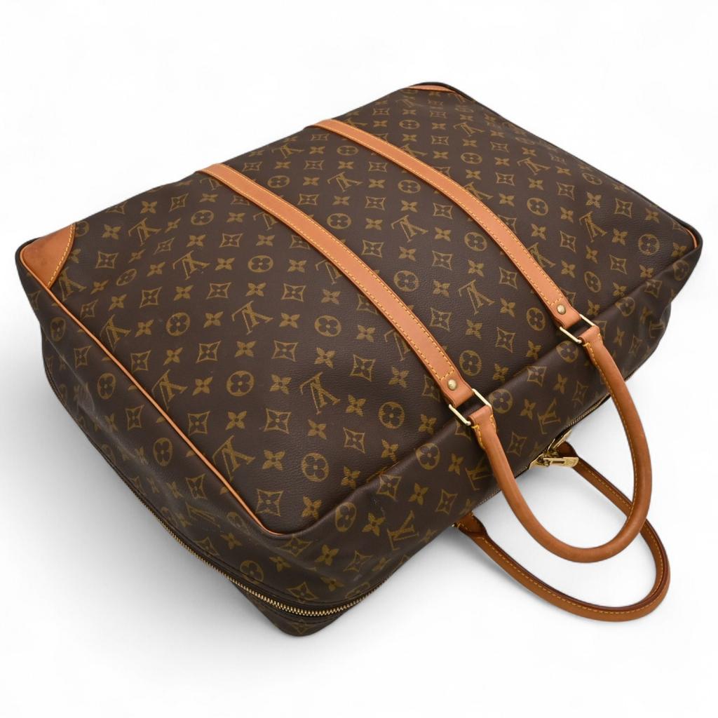 Auth LOUIS VUITTON Monogram Sirius 50 Boston Bag Brown PVC Canvas Women’s lv3637cd