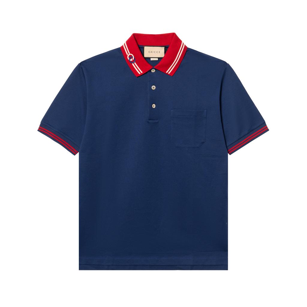 GUCCI SS22 Polo Shirt Men's Blue 658067-XJDI2-4714