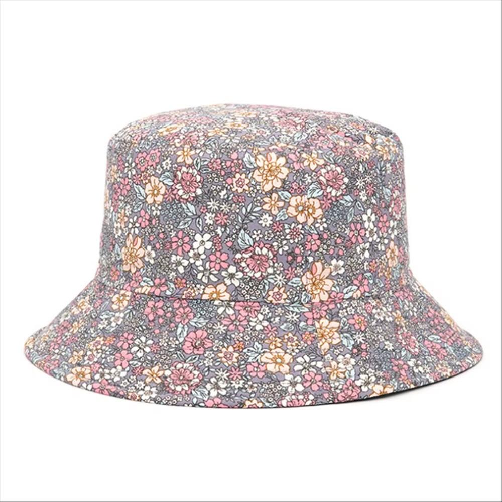 Dubbelzijdig Bloemig Emmerhoedje Voor Dames Heren Lente Zomer Buitenkleding UV Zonbescherming Casual Emmerhoeden gray