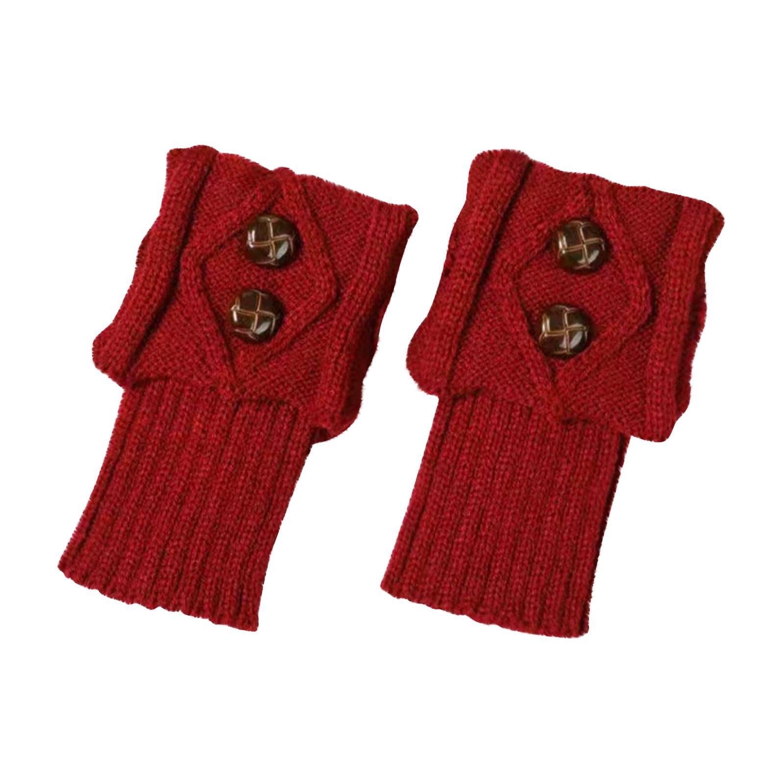 

Женские короткие сапоги, носки, вязаные крючком, манжеты, гетры, носки One Size винный