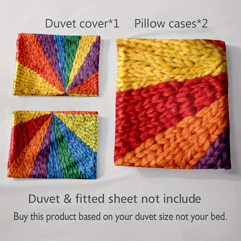 Vibrant, Textured, Radial. Bedding Duvet Cover Sets Duvet Covers Pillowcases Gifts (1 * Duvet Cover 2 * Pillowcases, Without Duvet Insert)