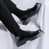 Men's Round Toe Patent Leather Shoes for Business, Formal, and Wedding.