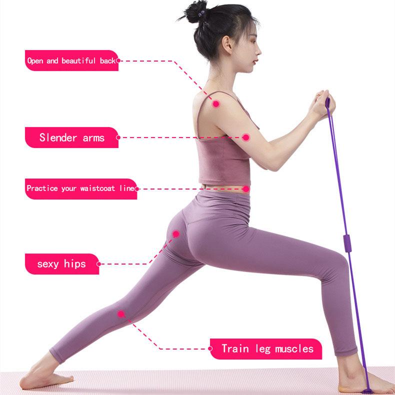 Resistance Band Arms Chest Expander Pulling Rope 8 Word Elastic Exercise Muscle Yoga Training Tubing Home Gym Fitness Equipment