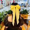 Fashion Chiffon Bow Hair Clip Elegant Women Solid Spring Clip Hair Pin Retro Bow Hairpins Simple Headband Girls Hair Accessories