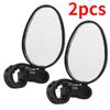 Bicycle Rearview Mirror Wide Angle Convex Mirror Bicycle Reflector Mountain Bike Rearview Mirror Silicone Handle Rearview Mirror