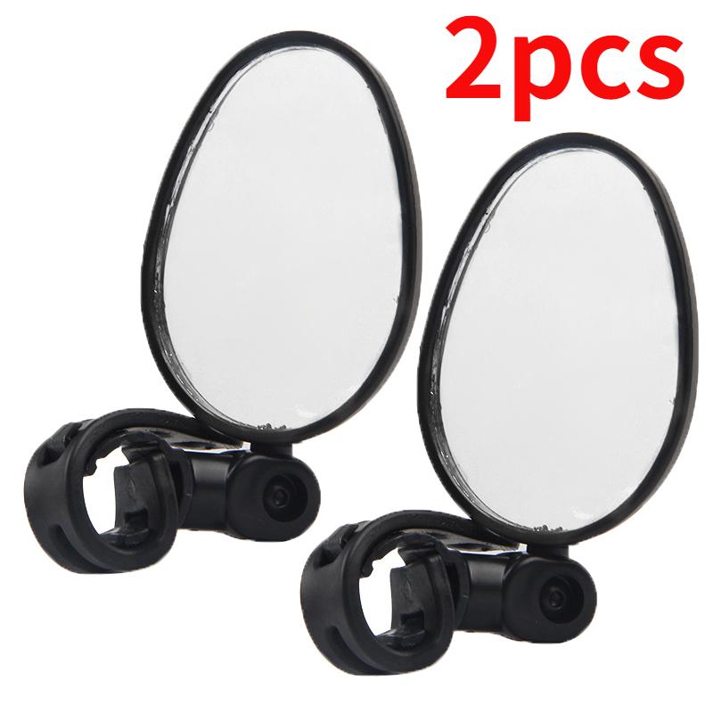 Bicycle Rearview Mirror Wide Angle Convex Mirror Bicycle Reflector Mountain Bike Rearview Mirror Silicone Handle Rearview Mirror
