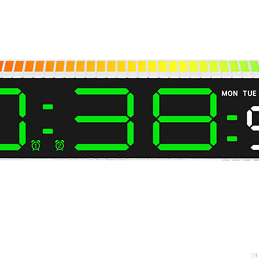 Dijital Saat, Okunması Kolay, Çok Fonksiyonlu, 2 Ekran Modu, Büyük LED Müzikli Elektronik