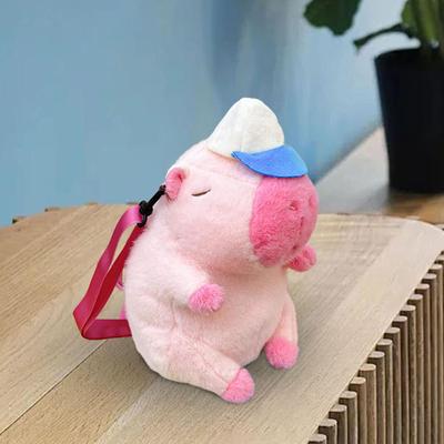 Capybara Plush Backpack - Stylish Animal Print School Bag