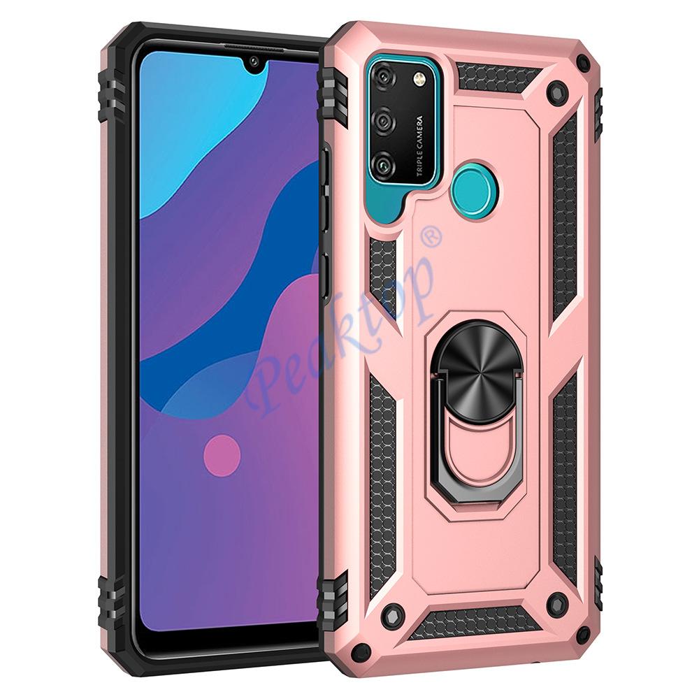 for Honor 9A Case for Honor 9 A Cover Military Armor Bumper Shockproof Magnetic Car Holder Phone Case for Huawei Honor 9A