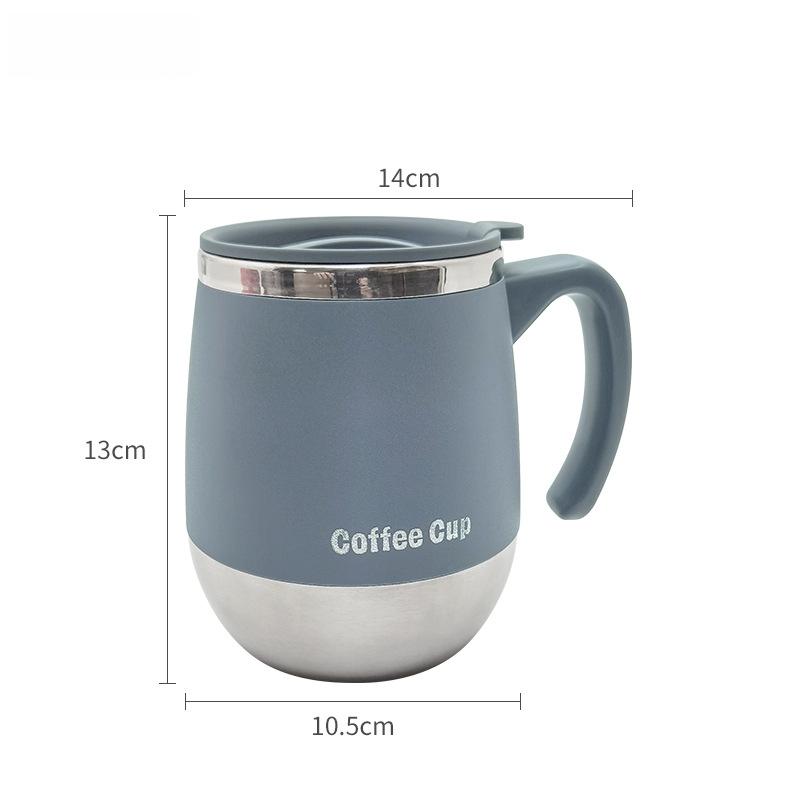 500ml Insulated Stainless Steel Coffee Mug with Lid, Double-Wall Vacuum Thermal Cup for Hot and Cold Drinks, for Home, Outdoor