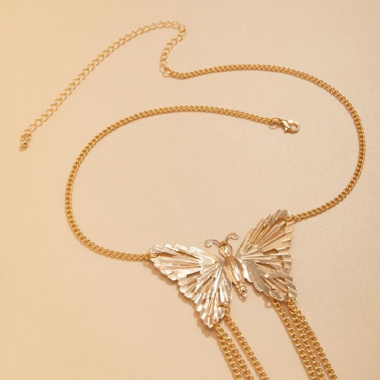 Elegant Butterfly Arm Bracelet Adjustable Open Arm Cuff Bangle Tassels Armband