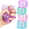 1PZ Cubo Sfera Gel Glitter Lenta Risalita Giocattolo Sensoriale da Spremere Squishy Fidget Toys per Bambini Adulti Palline Antistress Regali