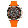 Multifunktions-Chronograph Drei-Augen-Silikonarmband Leuchtendes Kalender-Herrenuhr 2211