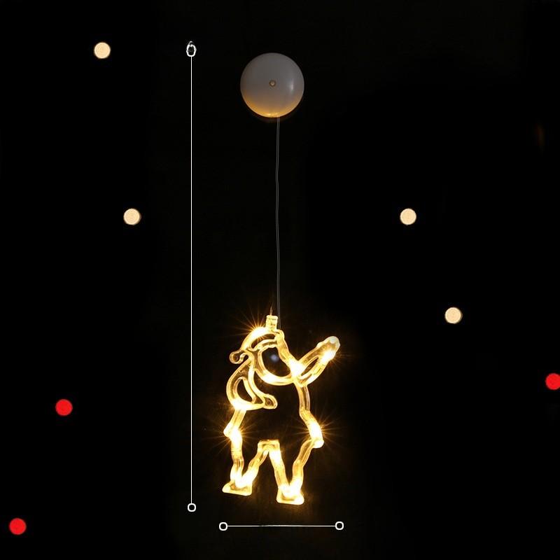 Seasonal Christmas Pvc Sucker Lights Reindeer Moon Snowflake Holiday Decor Party