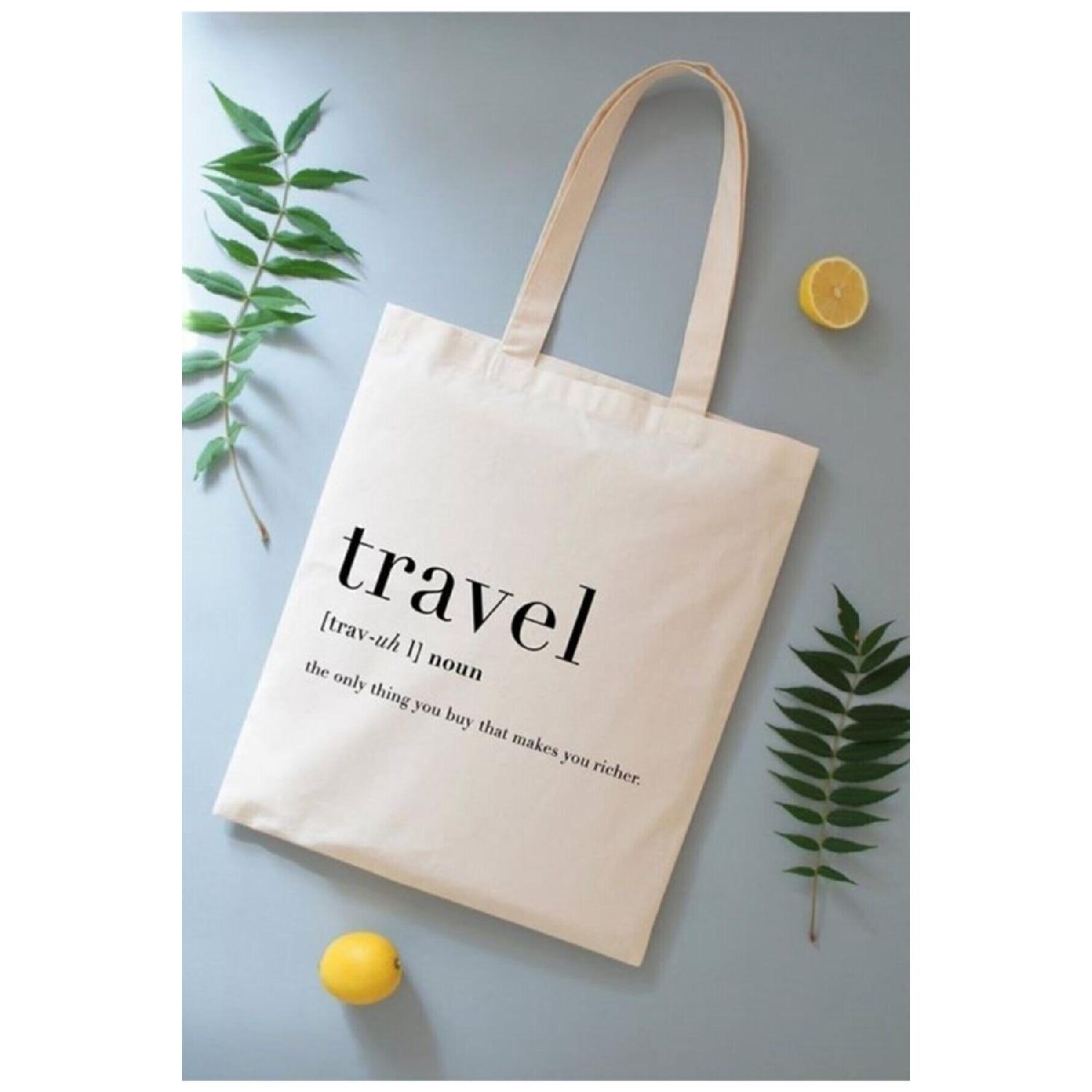

Travel Printed Raw Cloth Shoulder Bag Standart кремовый