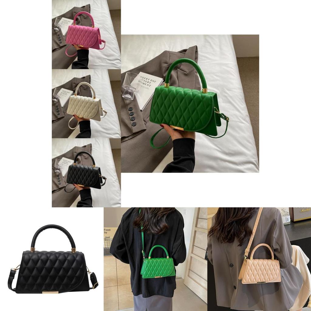 Trendy Summer Fashionable Pu Square Shoulder Bag For Women In Pink Green Or Khaki