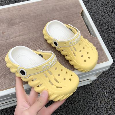 Нековзкі літні клоги в стилі Crocs з ЕВА для дітей та дорослих: Двоколірні, зносостійкі, закриті босоніжки