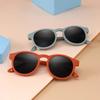 Round Frame Kid's Sunglasses Flexible Silicone Children Eyewear Baby Sunglasses For Ages 0-3