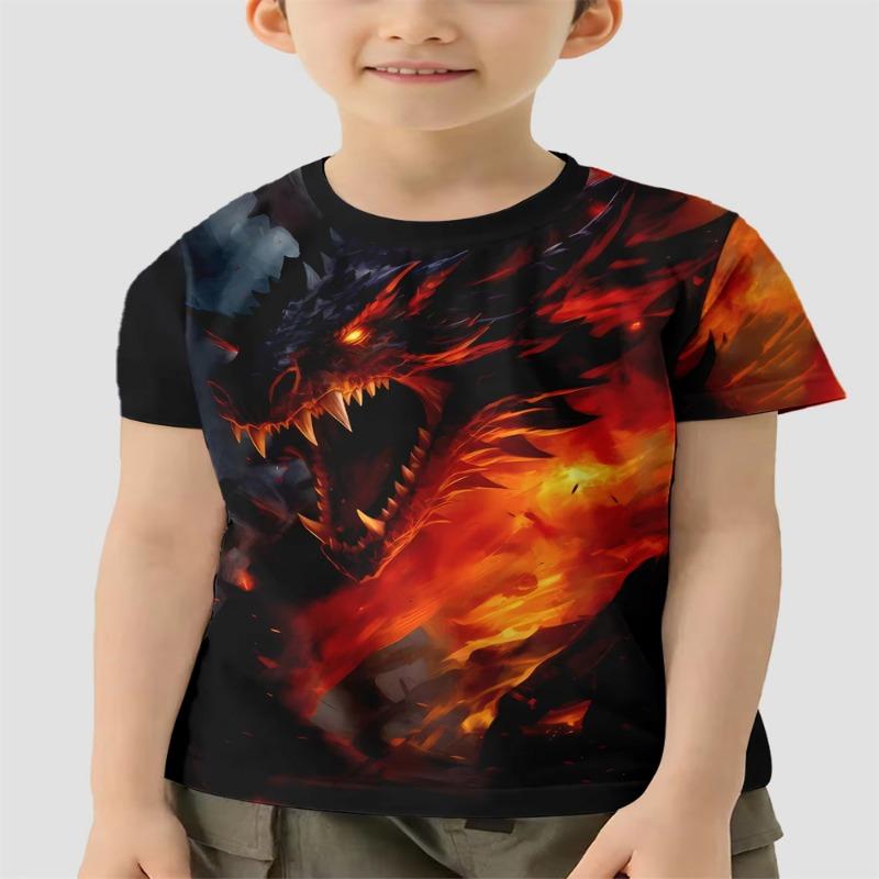Kids Boys Clothes Summer Boys Clothes O-Neck Kids T Shirt Sporty Kids Clothes Fashion Dragon Children T-Shirts 2025 Kids Clothes
