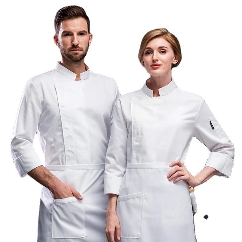 Chef Clothes Long-sleeved Autumn and Winter Chef Jacket Man Hotel Restaurant Uniform Kitchen Work Clothes
