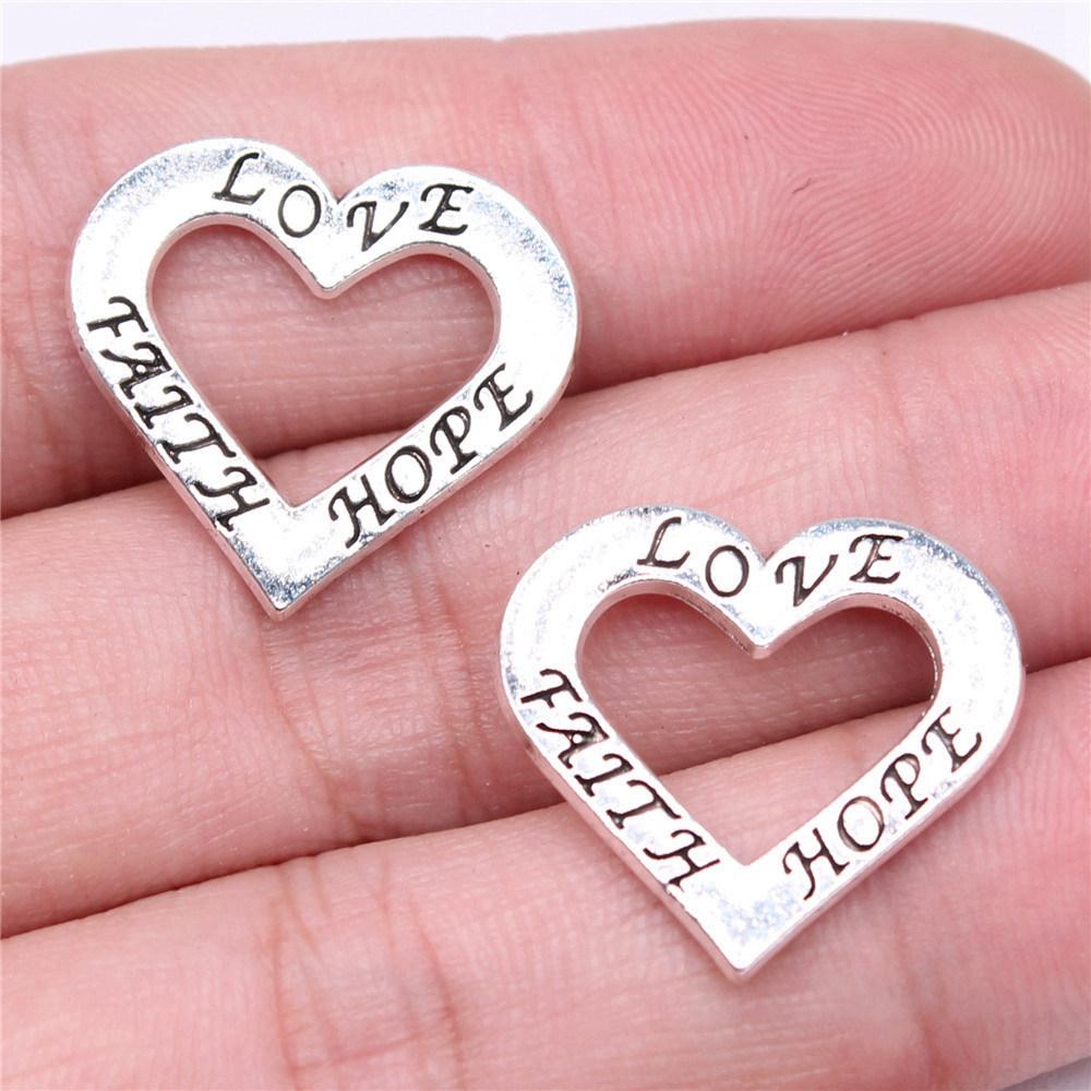 Heart Connectors Love Symbol Antique Bronze Zinc Alloy Jewelry Making DIY Jewelry Making Style Pendant Connectors