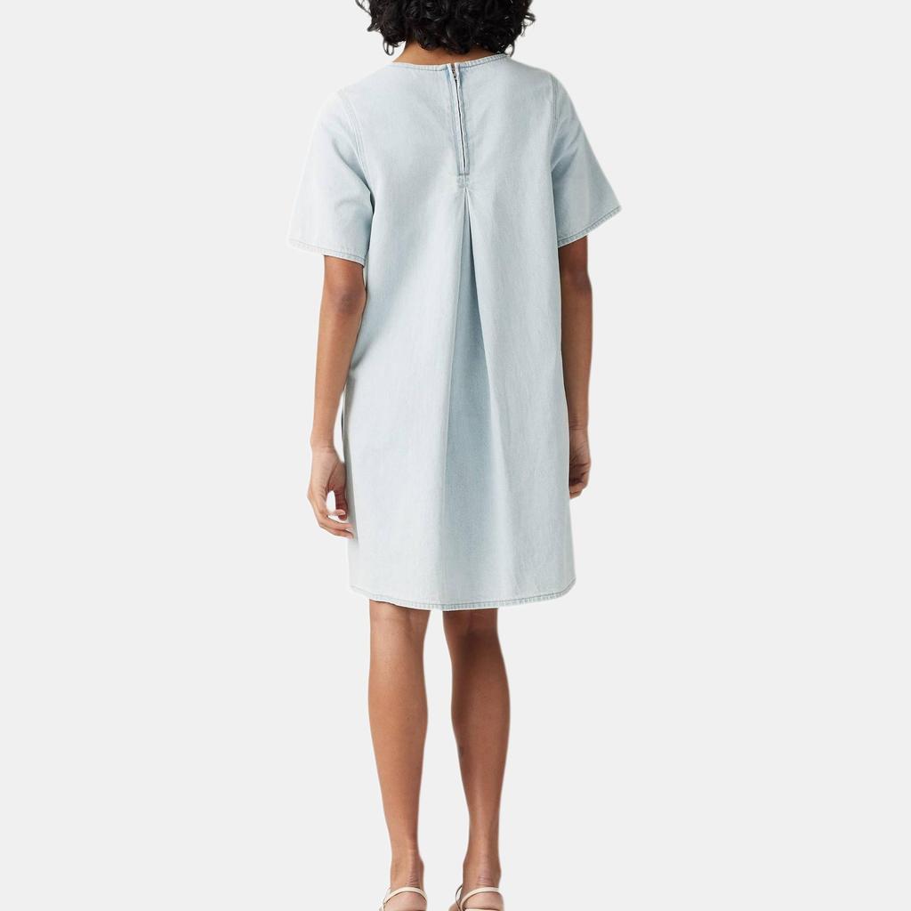 Levis Loose Simple Comfortable Round Neck Denim Short Sleeve Dress Women Dresses 001WD-0000