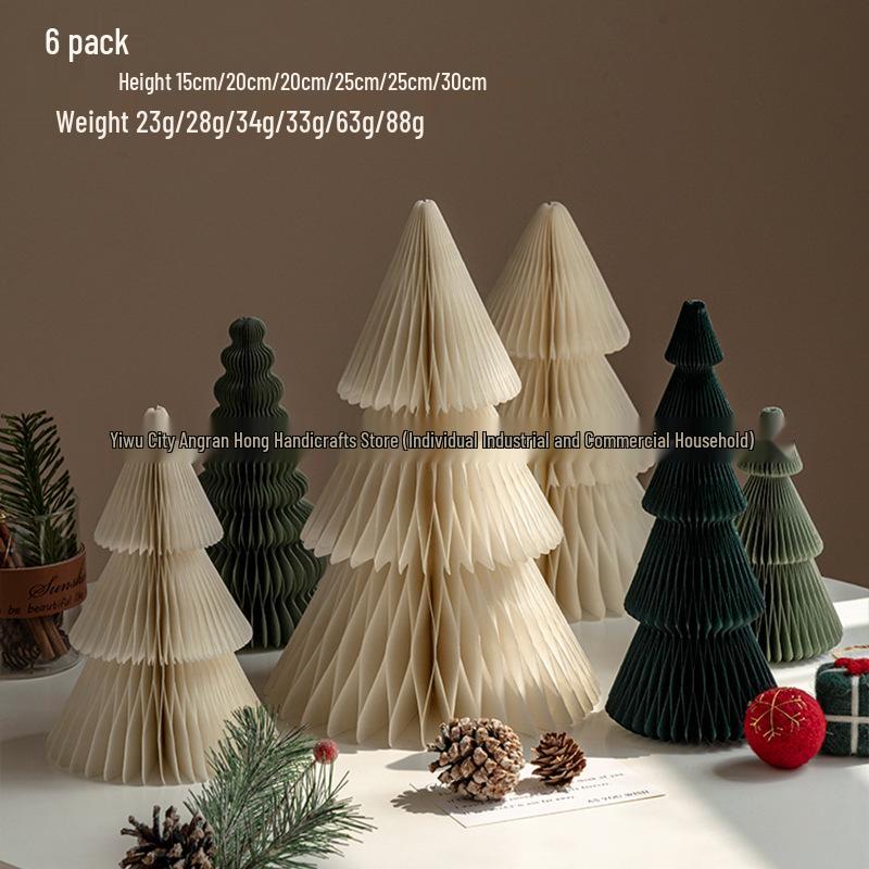 2025 Origami Christmas Tree Ornaments & Tabletop Decorations - Perfect for Holiday Scenes & Photography Props