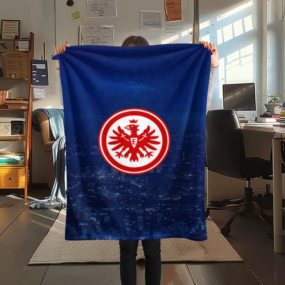 1pc Eintracht Frankfurt Print Flannel Blanket, High quality Comfortable for All Seasons, Home Decor, Warmth and Comfort, Perfect for Christmas Gifts37
