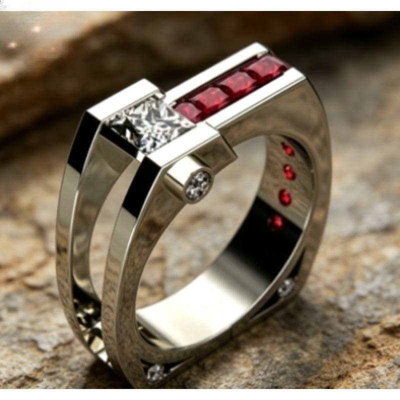 New popular accessories, hot-selling accessories, European and American fashion rings inlaid with synthetic zircon rings