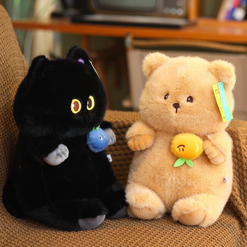 Adorable Creative Pull String Cat Bear Plush Toy Perfect For Girls And Friends Gift