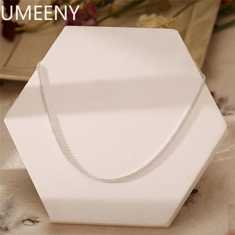 New S925 Sterling Silver Necklace 2mm Sparkling Collarbone, Sweater Chain, High Charm Zircon Gift Women