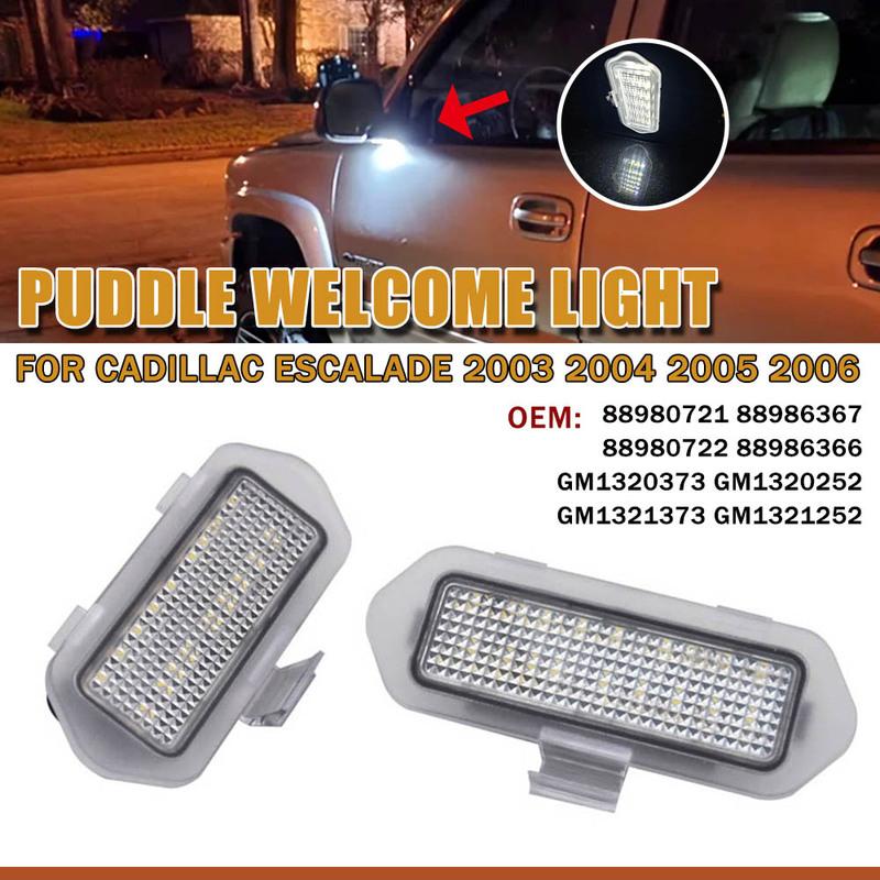 Светодиодная подсветка под зеркалом заднего вида (подсветка лужи) для Cadillac Escalade Chevy Avalanche 1500/2500 Silverado 1500/2500 Tahoe GMC Sierra Yukon