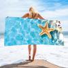 Tropical Dream Letter Print Beach Towel Polyester Green Palm Leaves Quick Dry Bath Towels Summer Vacation Pool Sandproof Blanket