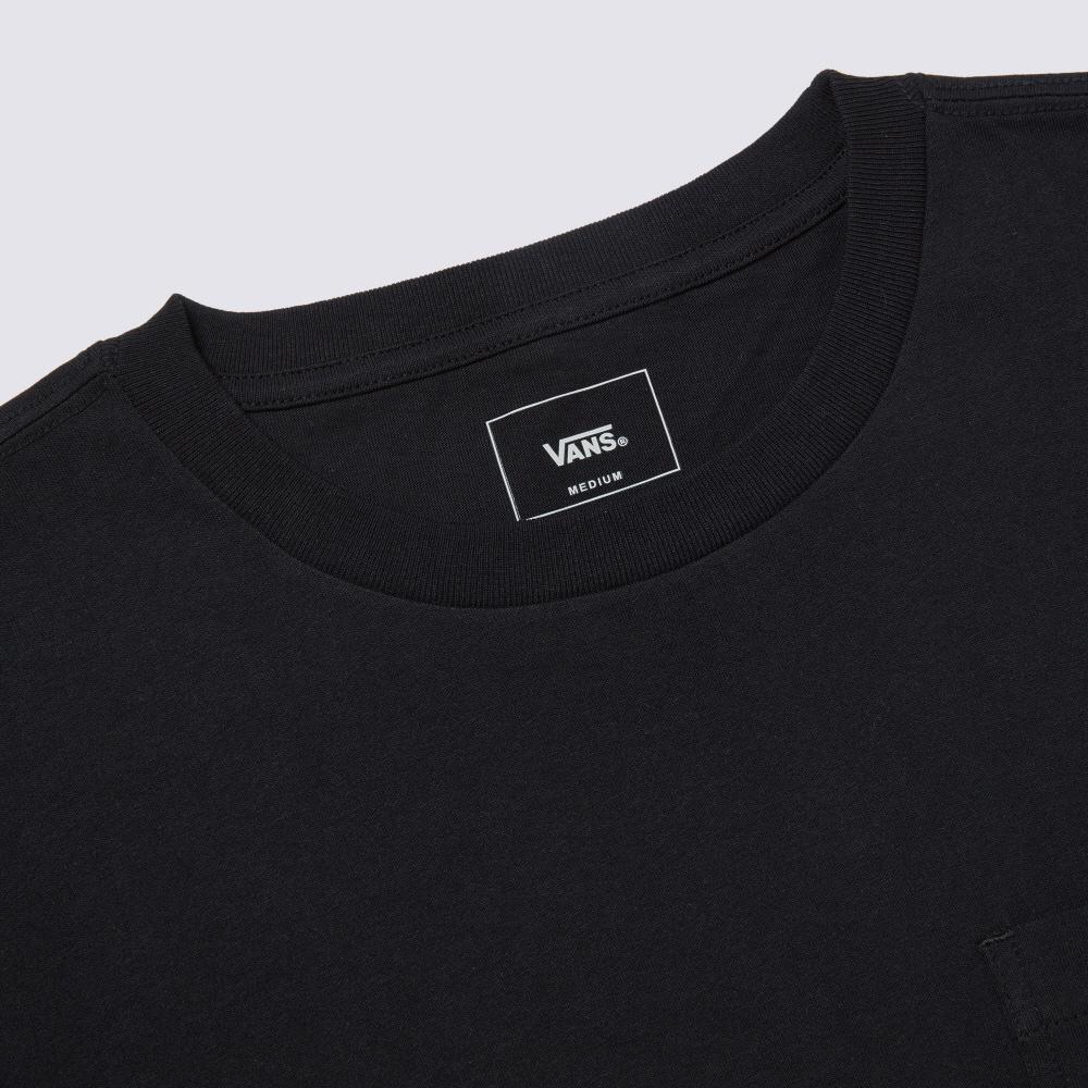 Vans Logo Crew Neck Straight Fit Short Sleeve T-Shirt Men Tops Black VN000GQ6BLK