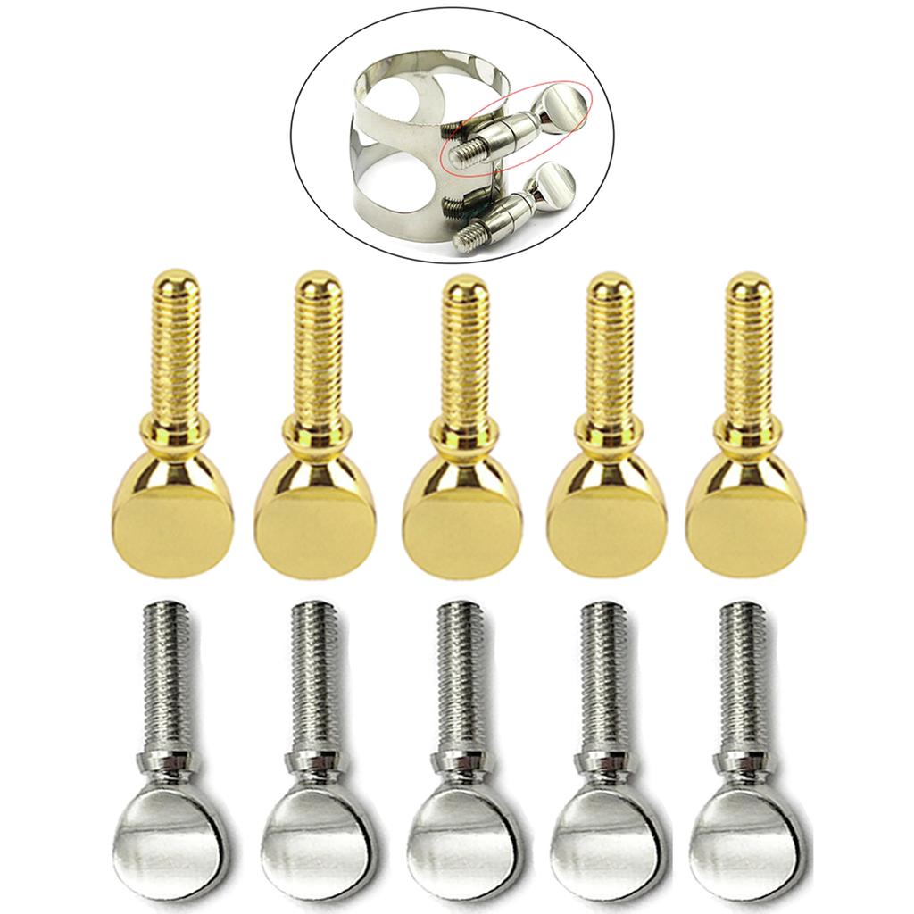 Golden Silver Sax Neck Screw Tightening Attach Screw for Soprano Alto Tenor Saxophone Neck Parts Thread Diameter 4mm