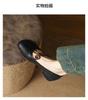 Soft leather version~ Flat bottom round head small leather shoes shallow mouth Mary Jane shoes women's new evening super soft small soft leather sing