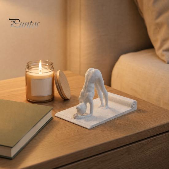 Yoga Pose Decoration 3D Printed Figurine, Universal Mobile Phone Holder Home Decor Stand Stand, Desktop Ornament for Office