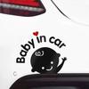 Engrave Engrave Cartoon Stickers Baby In Car Auto Window Glass Funny Baby On Board PVC Decal Personalized Decoration Auto