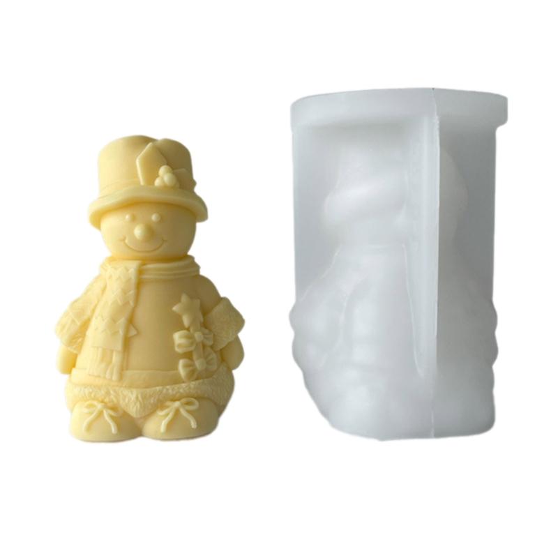 Old Man Snowman Decoration Candle Silicone Mold Resin Epoxy Christmas Crafts DIY Ornament Jewelry Candle Making Tool