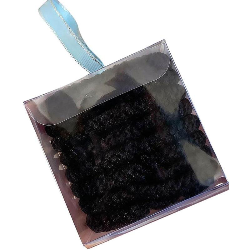 8Pcs Hair Bands, Elastic Hair Ties, Hair Accessories for Girls, Cotton Bands Soft Woven Ponytail Holders for Thick Hair and Curly Hair