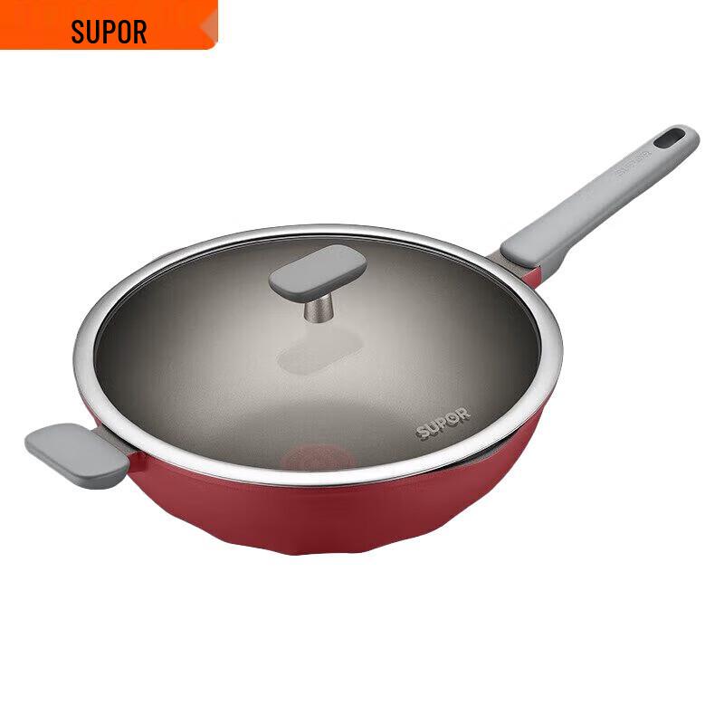 Supor Flame Red Spot Titanium Non-stick Wok