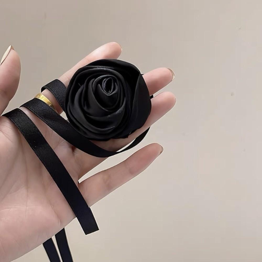 2PCS Multi-function Rose Curtain Tieback French style Sweet Curtains Tie Rope Satin Ribbon Elegant Ribbon Curtain Buckle Bedroom