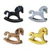 Hand Carved Wood Rocking Horse Figurine Small Horse Wooden Crafts Desktop Decoration Commemorative Gift