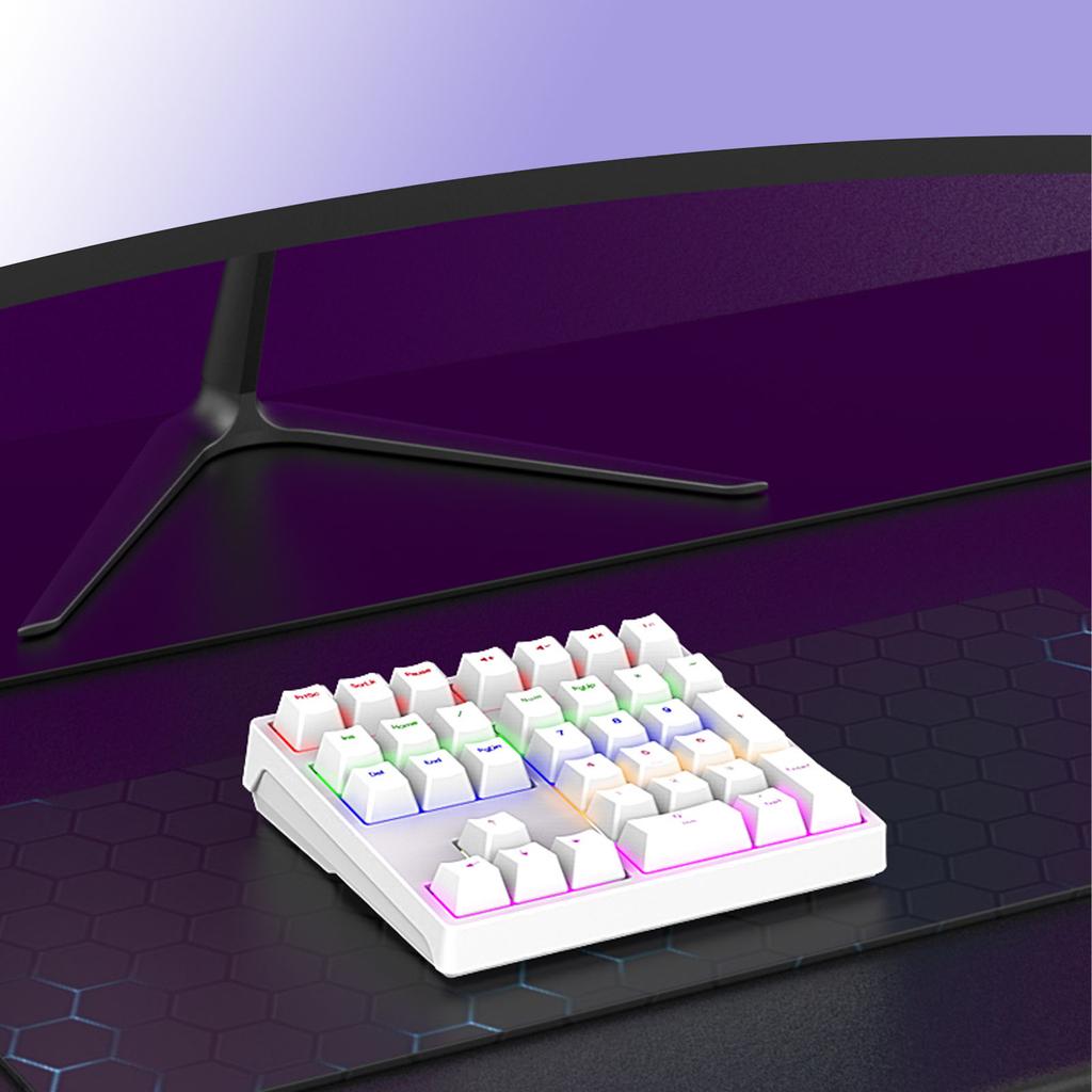 Дротова механічна цифрова клавіатура USB C 34 клавіші Цифрова клавіатура з RGB-підсвічуванням для ноутбука Настільного ПК