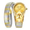 Snake Shape Diamond Watch For Women Luxury  Ladies Gold Watch Analog Quartz Unique Watch