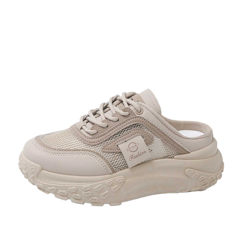 Fashion Natural Leather Round Tip Sports Boots For Women Loafers Brown Sneakers For Women Authentic Women's Tennis Shoes Sheos