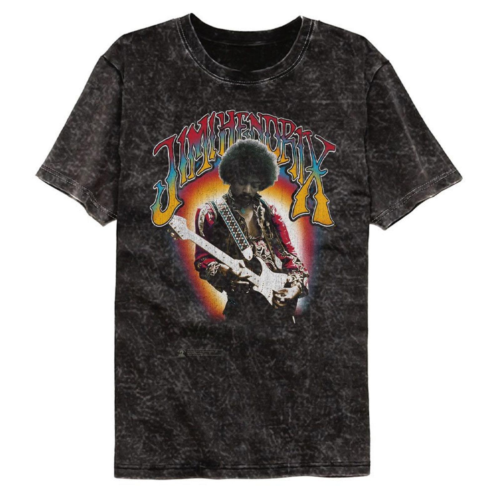 Jimi Hendrix Mineral Wash Black T-Shirt 2XL